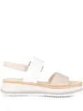GABOR two-tone platform sandals - White