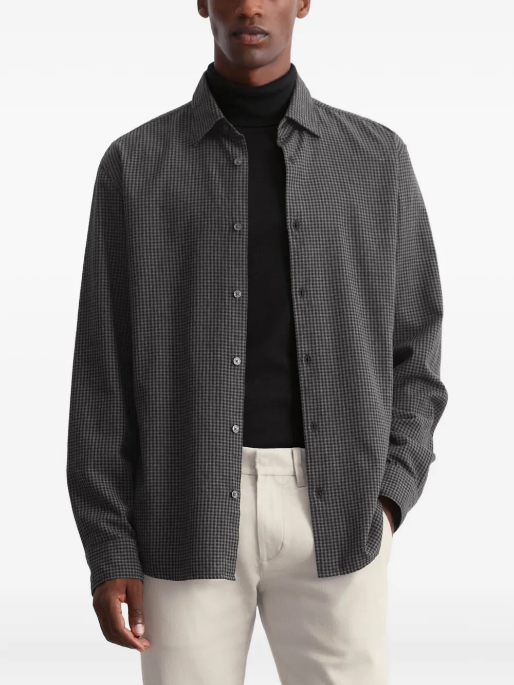 Marc O'polo Checked Button-up Shirt In Gray