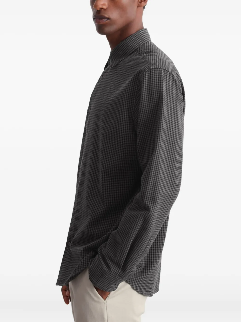 Marc O'polo Checked Button-up Shirt In Gray
