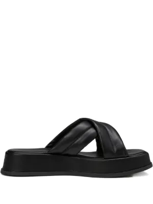 Clarks 35mm Alda Quilted cross-strap Sandals | Black | FARFETCH
