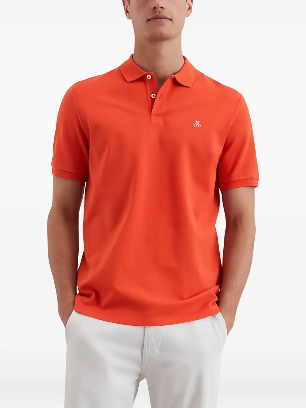 Marc O'Polo Poloshirt met geborduurd logo Rood