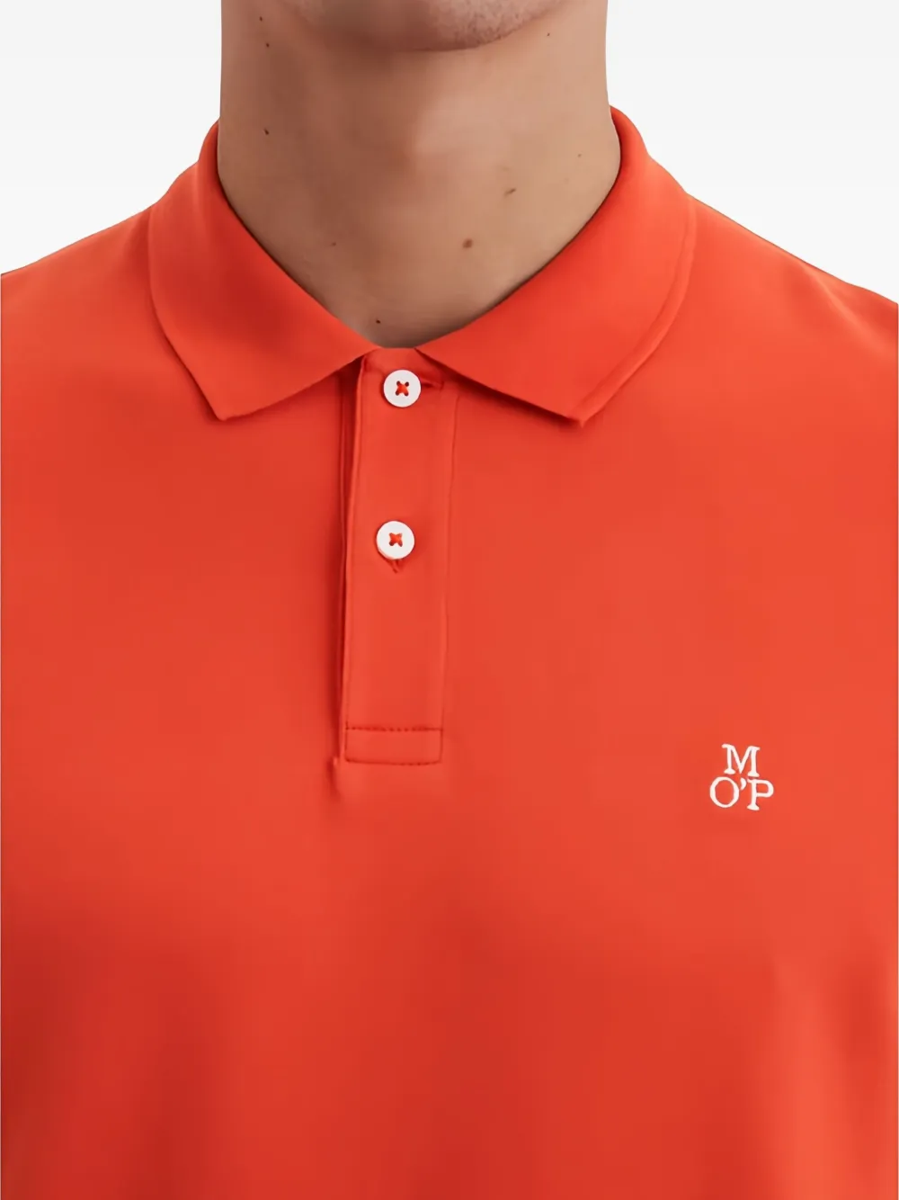 Marc O'Polo Poloshirt met geborduurd logo Rood