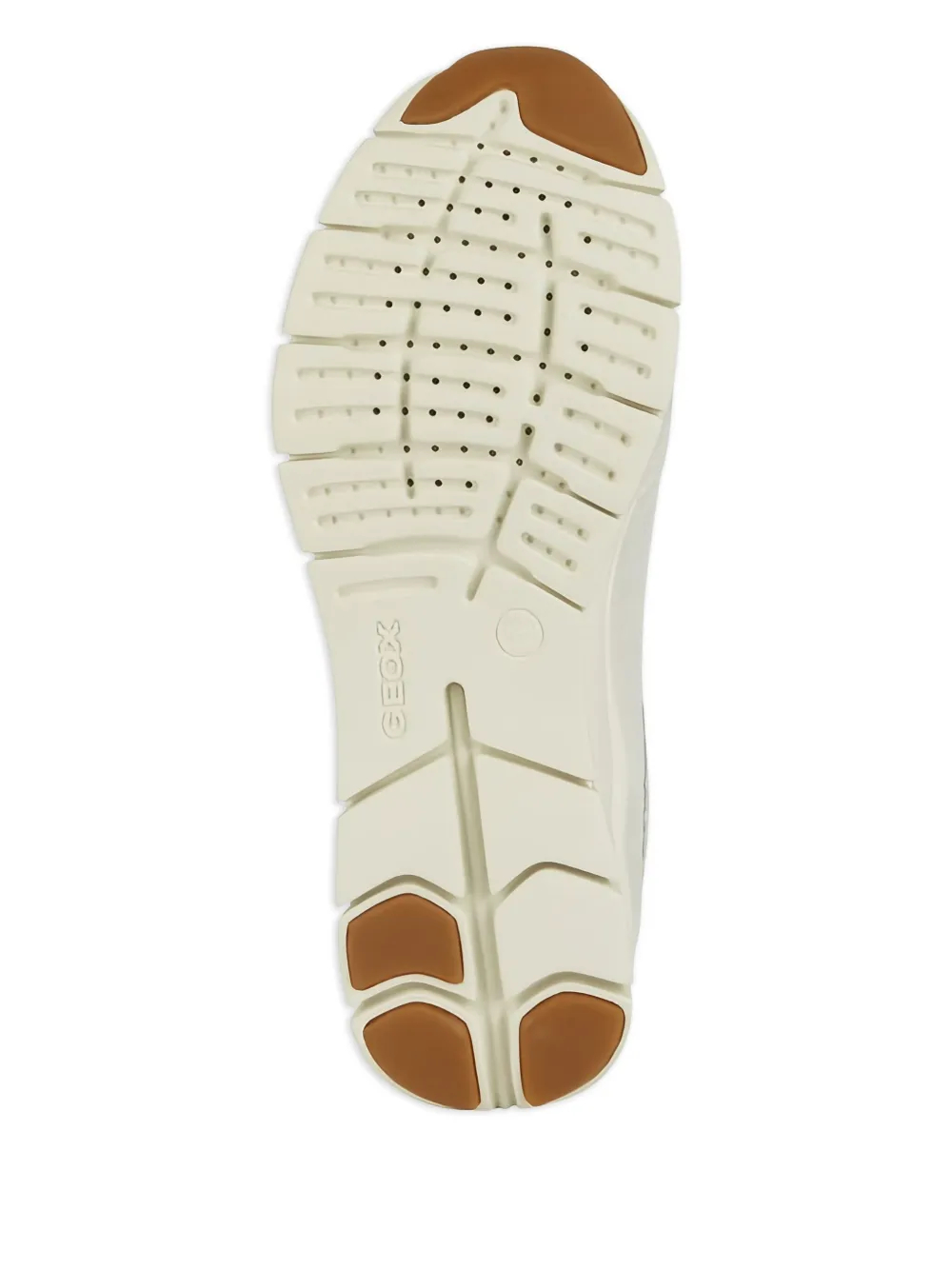 Geox Sukie suède sneakers met mesh vlak Beige
