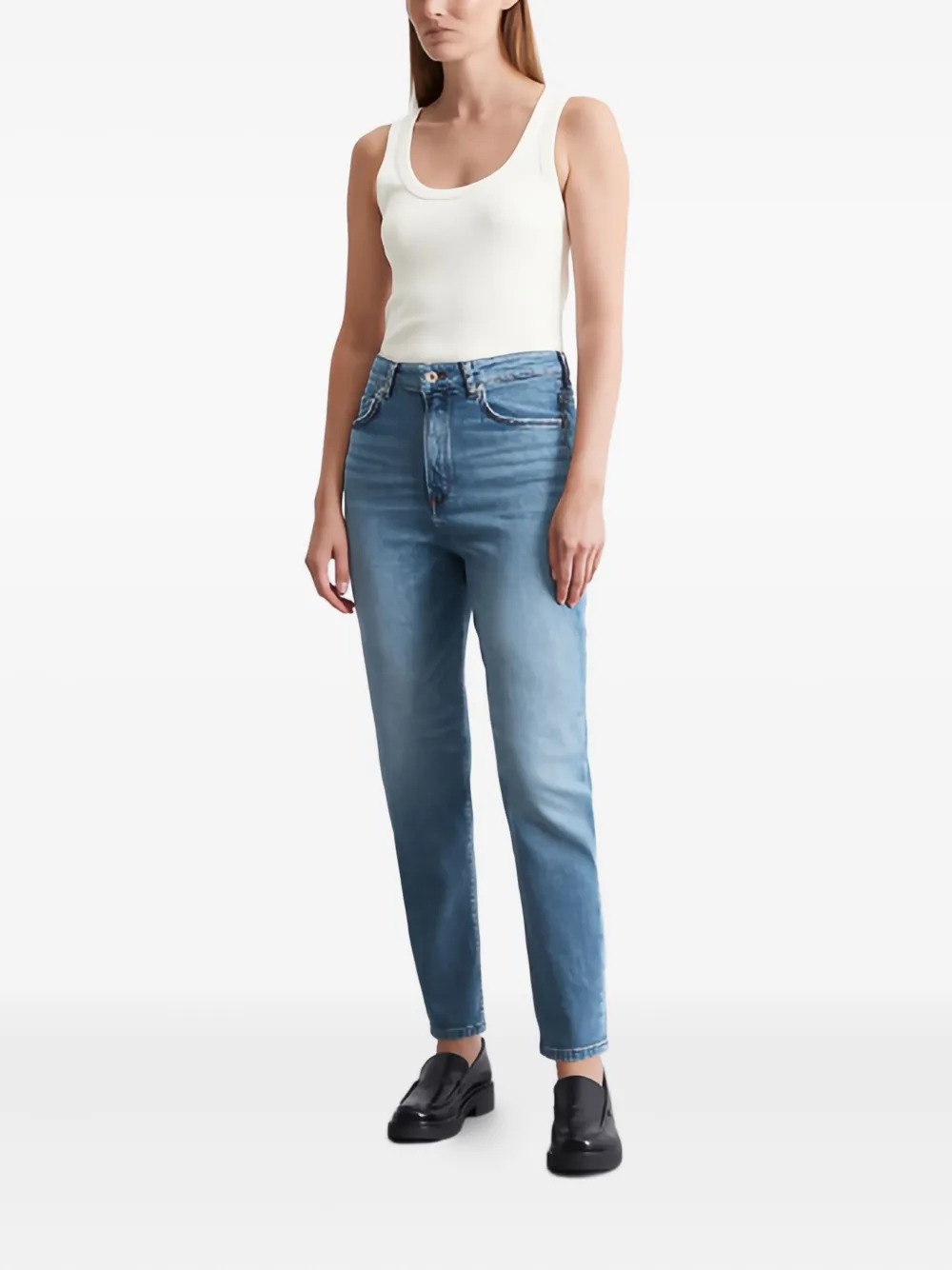 Marc O'Polo Jeans met logopatch - Blauw