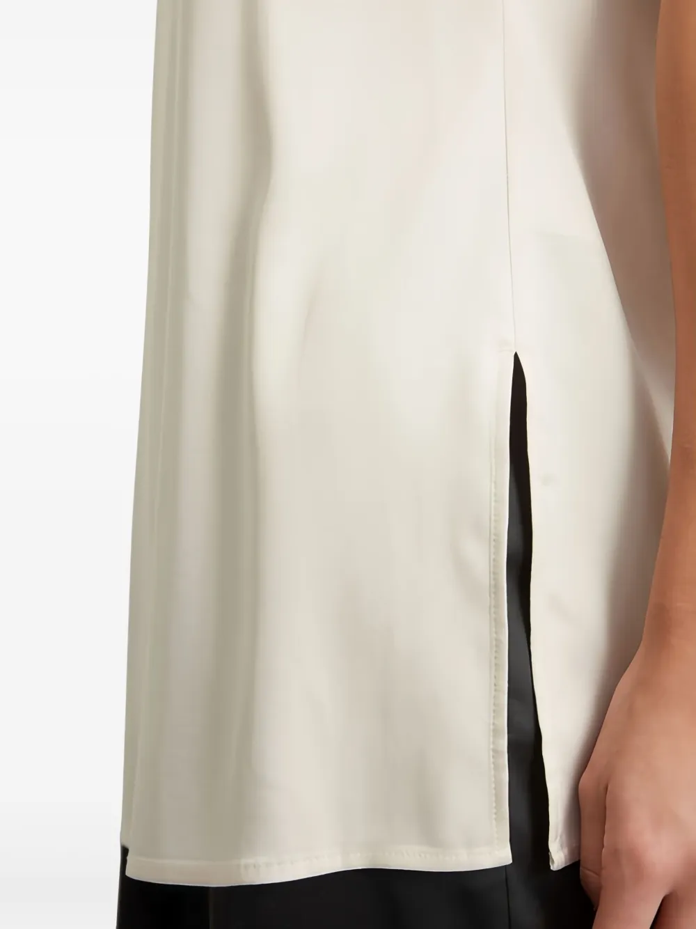 Marc O'Polo Mouwloze top met diepe ronde hals Beige