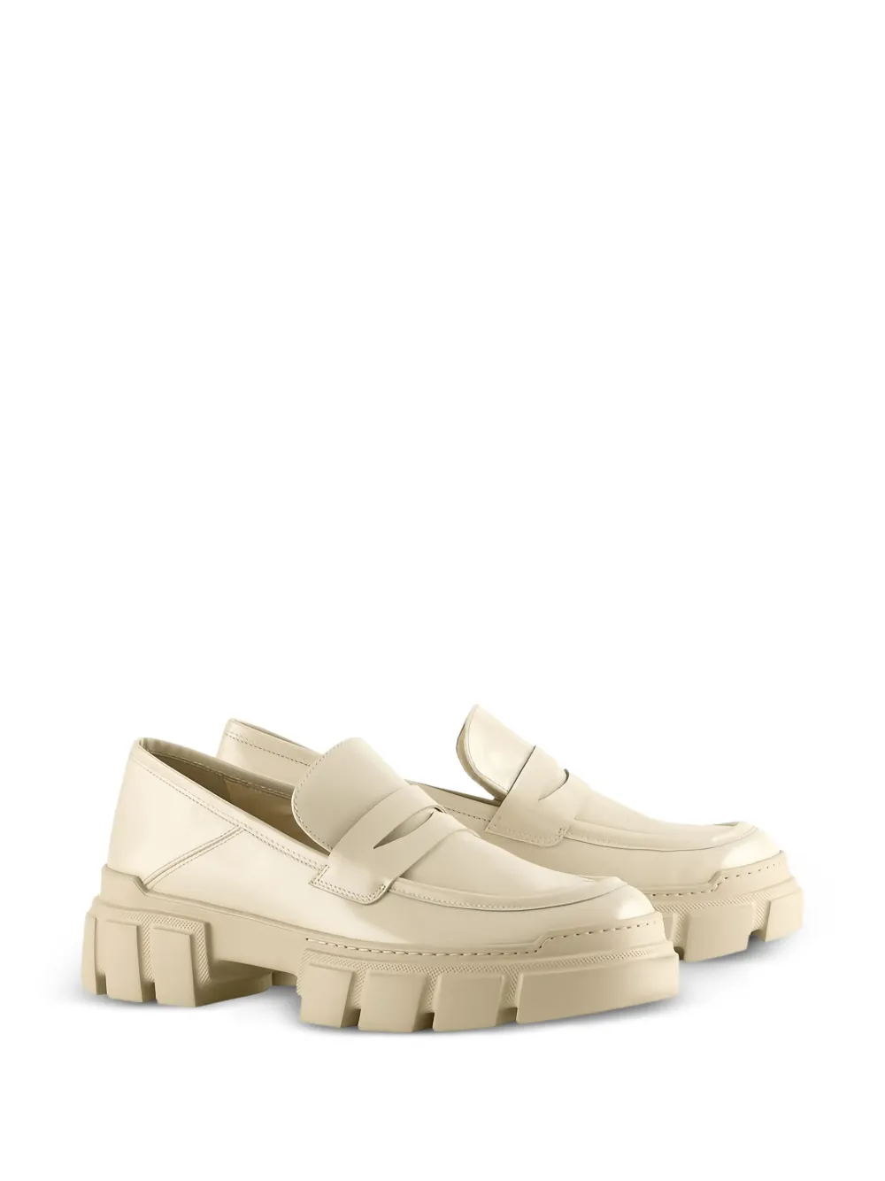 Hogl Vince chunky-sole leather loafers - Beige