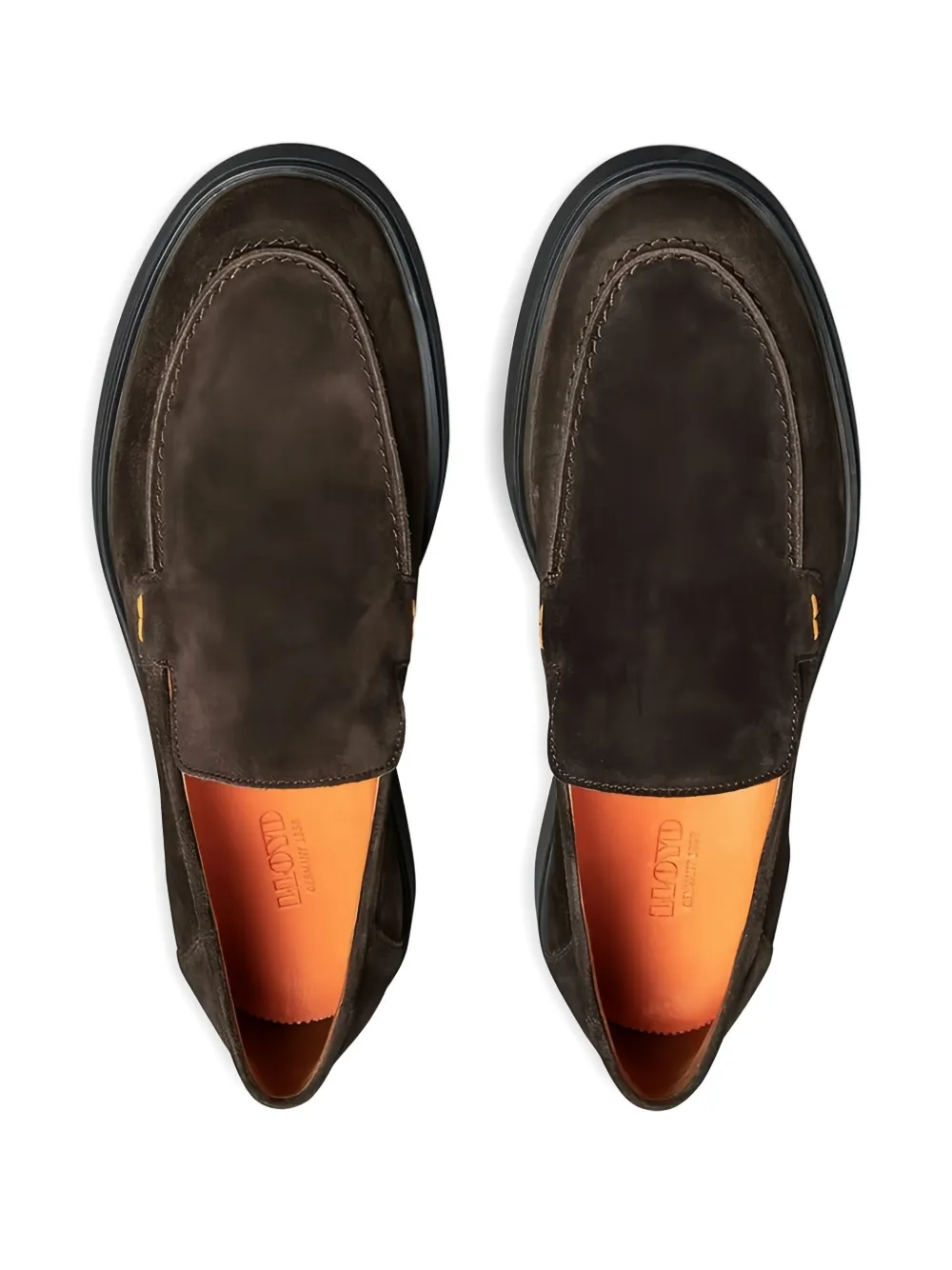 Lloyd Hutching suede slip-on loafers Brown