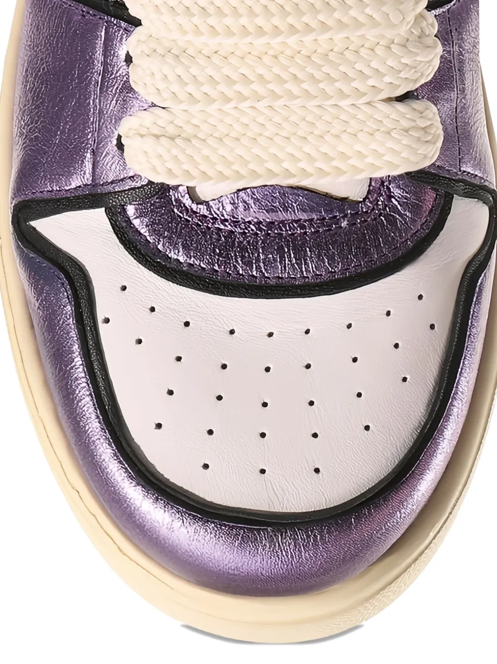 Hogl Macba Seven leather lace-up sneakers Purple