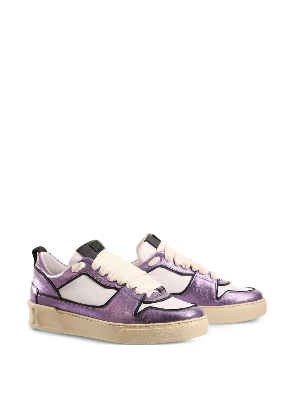 Hogl Macba Seven leather lace-up sneakers Purple