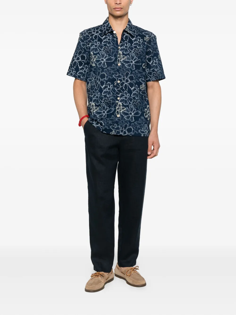 Marc O'Polo Linnen broek Blauw
