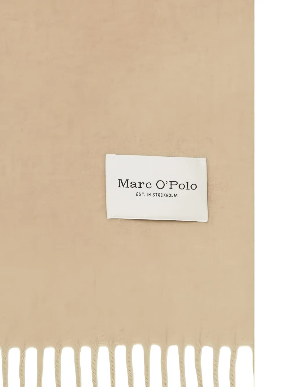 Marc O'Polo Kasjmier sjaal met franje Bruin