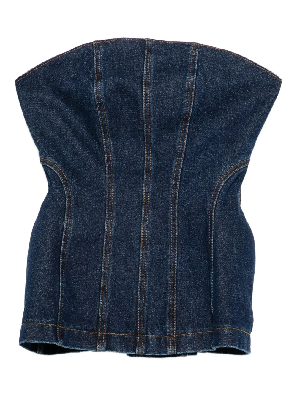 Magda Butrym Denim Corset In Blue