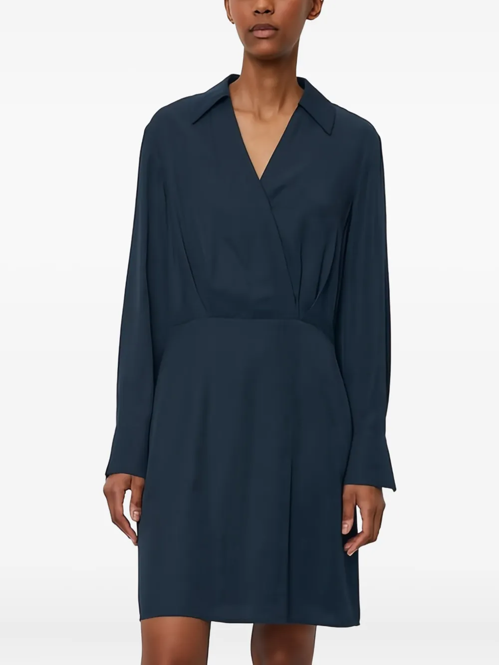 Marc O'Polo Mini-wikkeljurk met lange mouwen Blauw