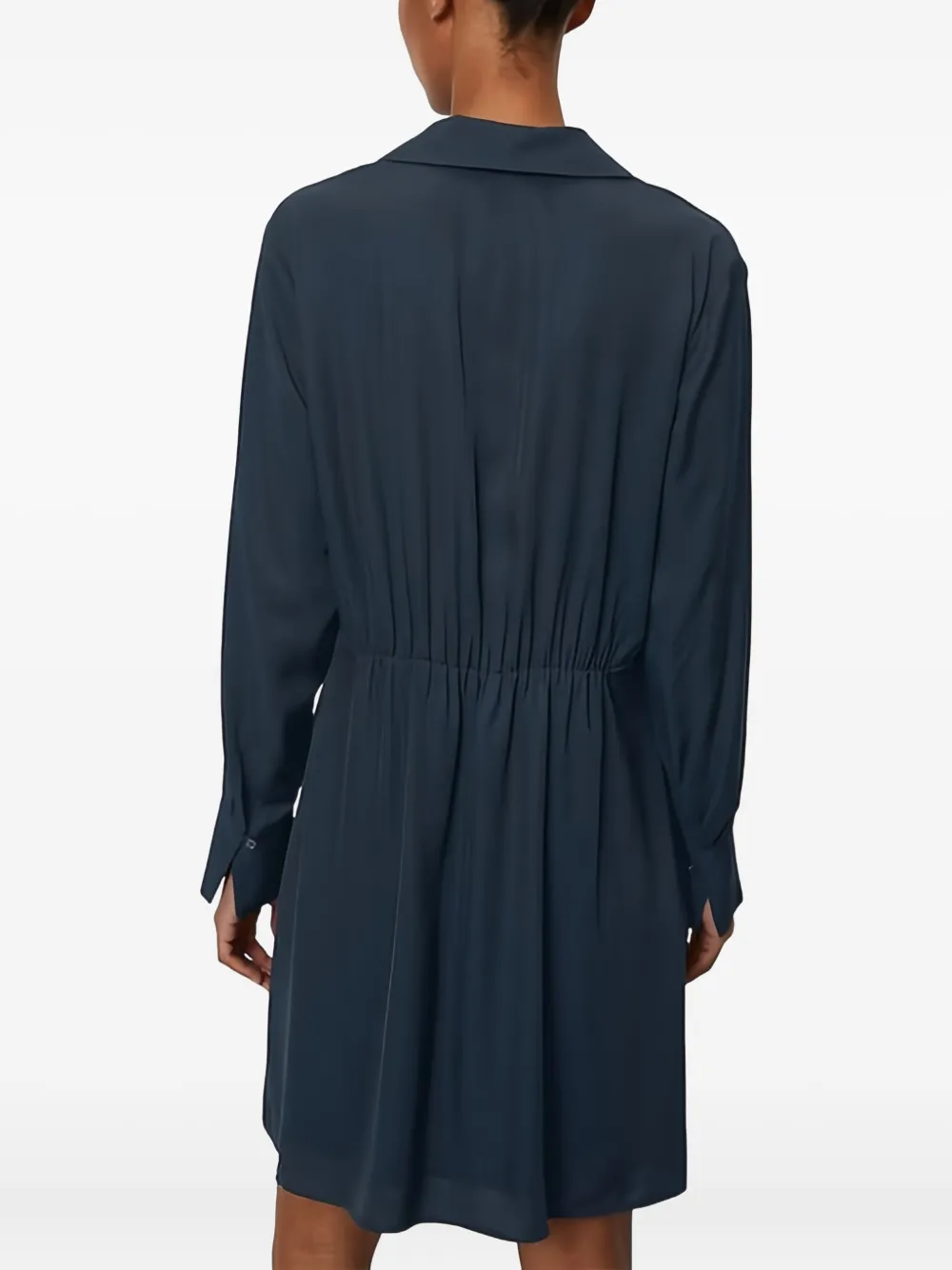 Marc O'Polo Mini-wikkeljurk met lange mouwen Blauw