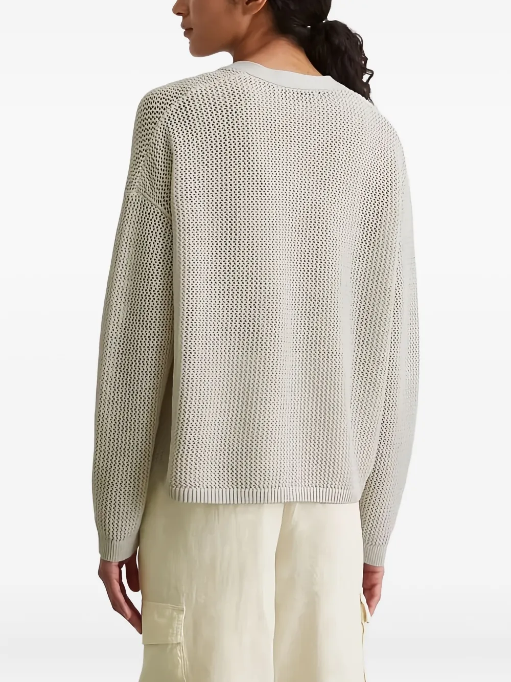 Marc O'Polo Ribgebreid vest Grijs