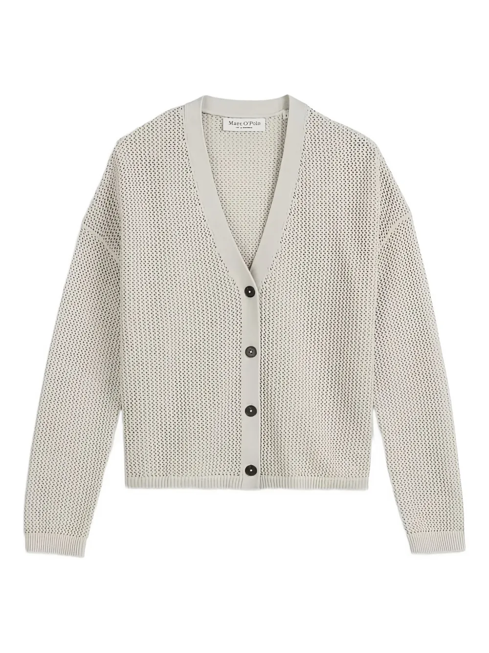 Marc O'polo Ribbed-knit Button-down Cardigan