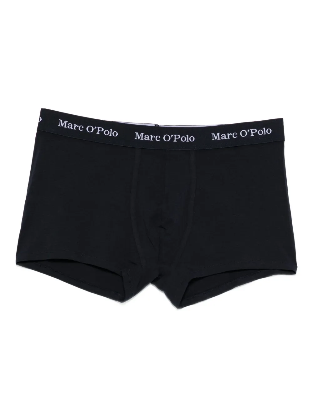 Marc O'Polo Drie boxershorts met elastische tailleband Zwart