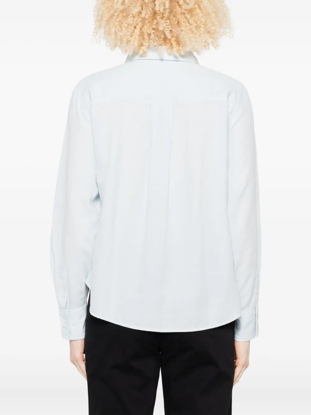 Marc O'Polo long-sleeve button-up shirt Blauw