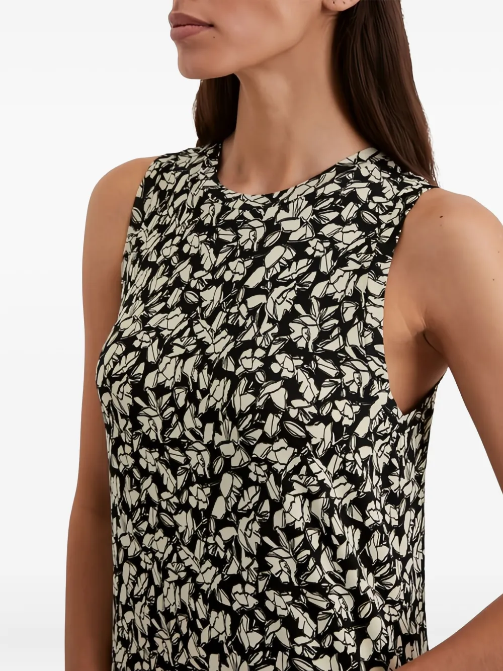 Marc O'Polo Midi-jurk met bloemenprint Zwart