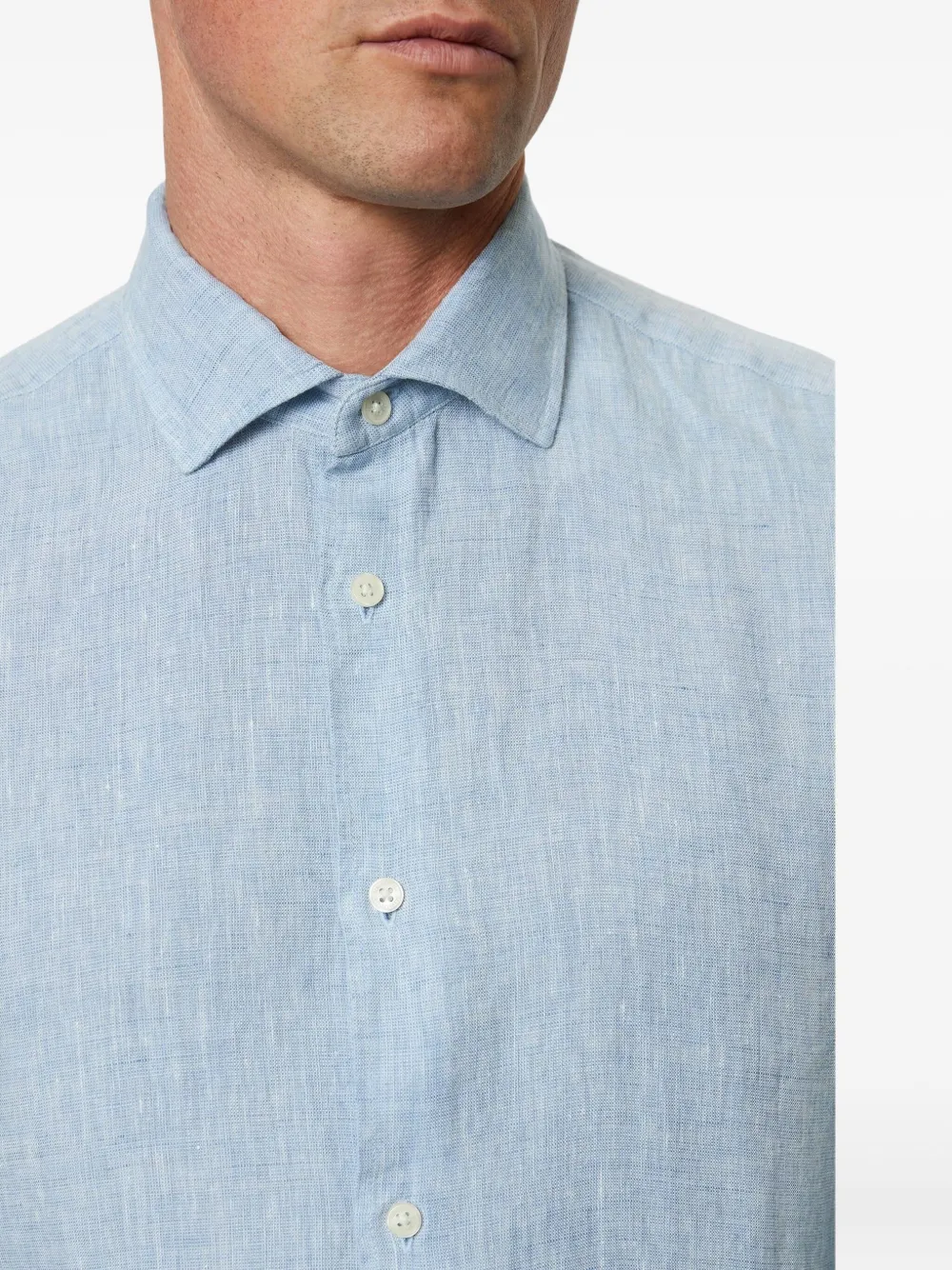 Marc O'Polo Linnen overhemd Blauw