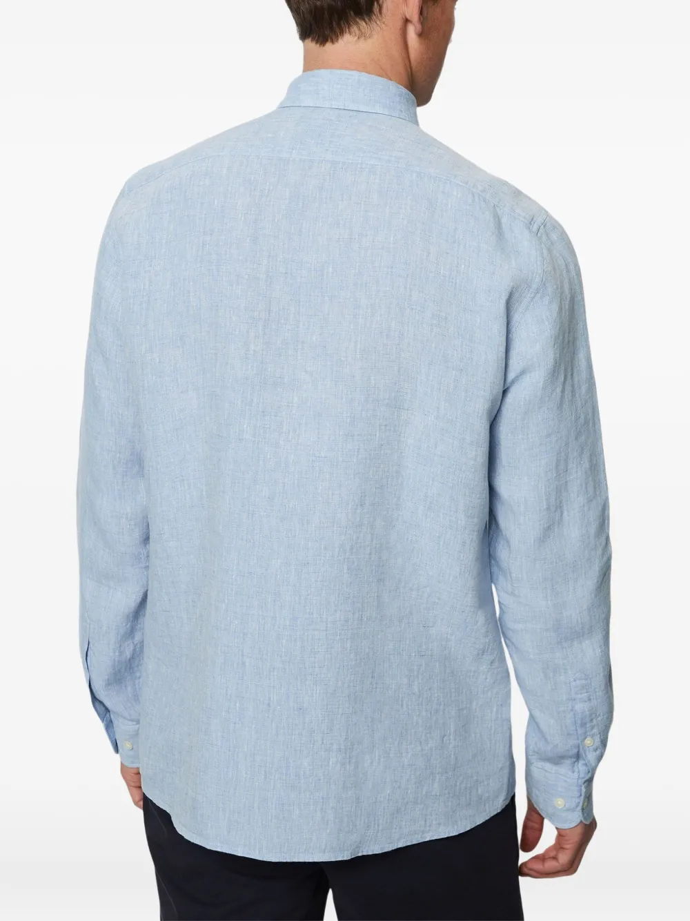 Marc O'Polo Linnen overhemd Blauw