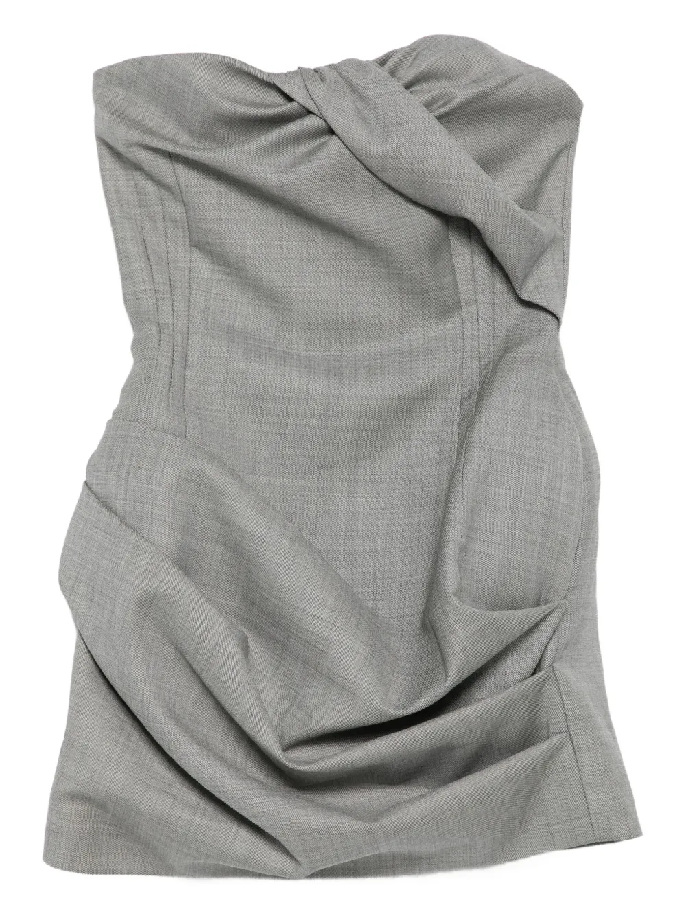 Magda Butrym twisted draped dress - グレー Magda Butrym twisted draped dress - グレー