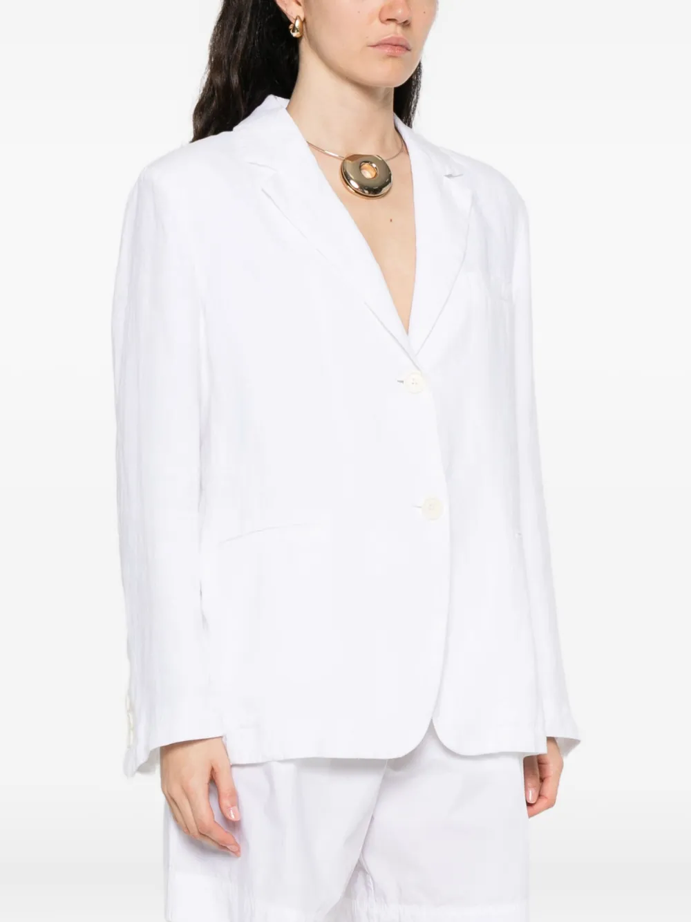 Marc O'Polo Blazer met enkele rij knopen Wit