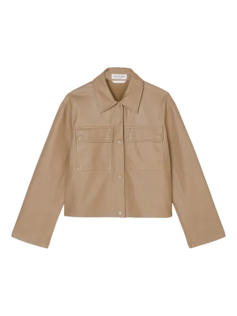 Marc O'Polo cropped leather shirt jacket