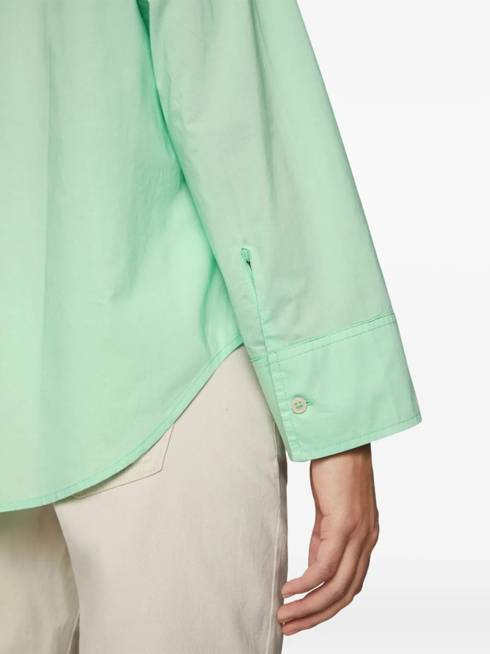 Marc O'Polo Katoenen button-up blouse Groen