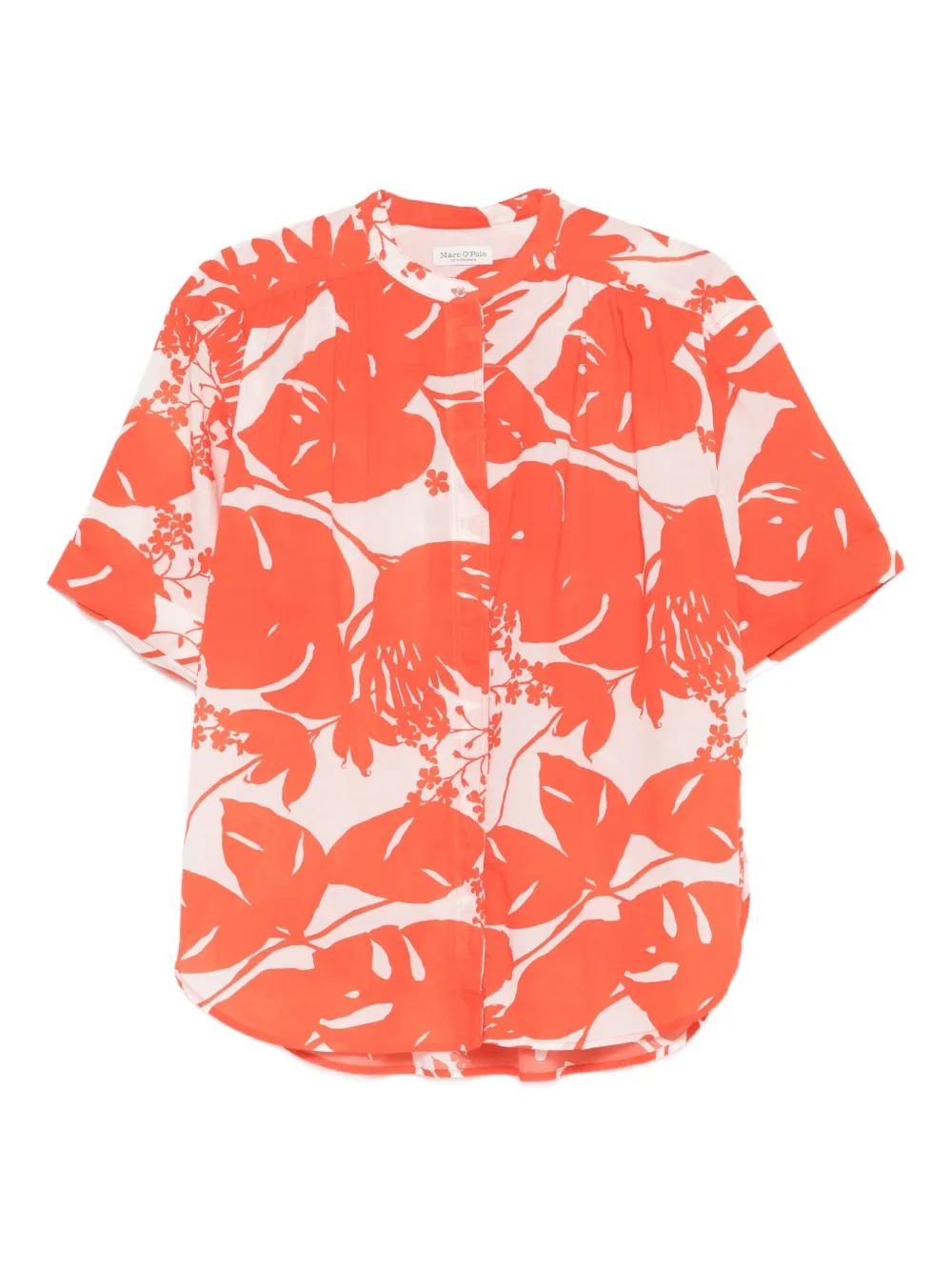 Marc O'Polo フローラル ギャザーシャツ - オレンジ Marc O'Polo フローラル ギャザーシャツ - オレンジ