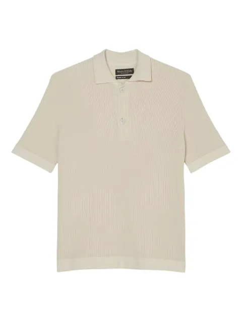 Marc O'Polo ribbed short-sleeve polo shirt