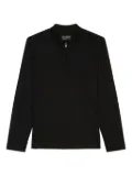 Marc O'Polo short-zip polo shirt - Black