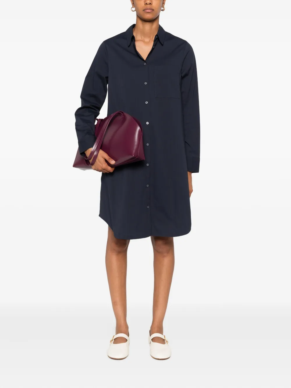 Marc O'Polo Button-down blousejurk Blauw