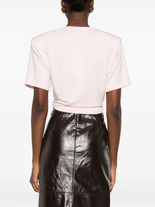 Magda Butrym Knotted Front T-shirt | Pink | FARFETCH