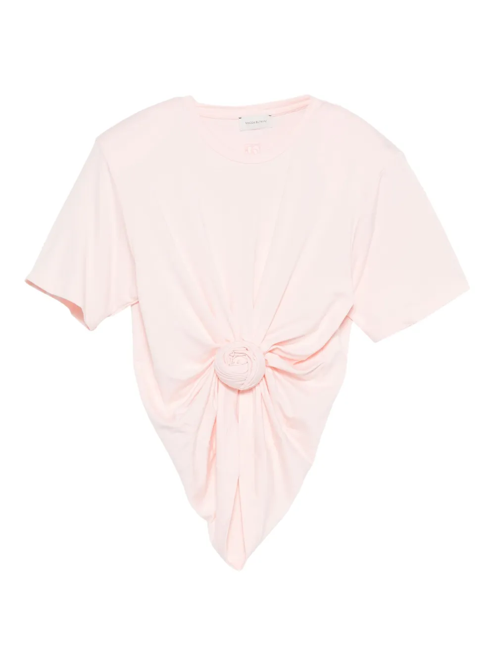 Magda Butrym Knotted Front T-shirt In Pink