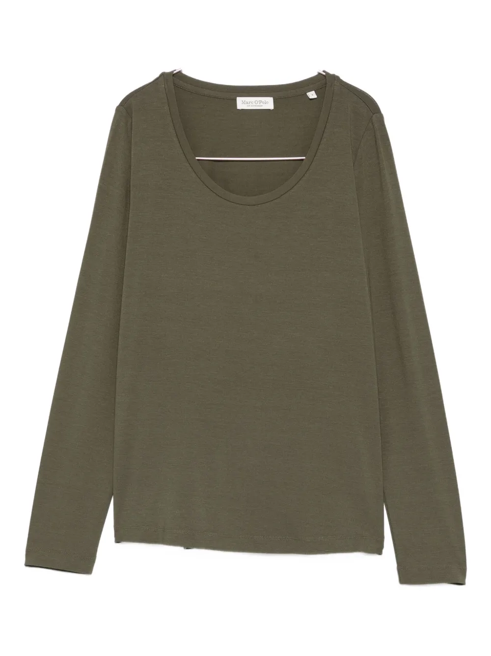 Marc O'polo Scoop-neck Long-sleeve Top In Green