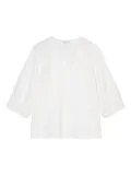Marc O'Polo V-neck balloon-sleeve blouse - White
