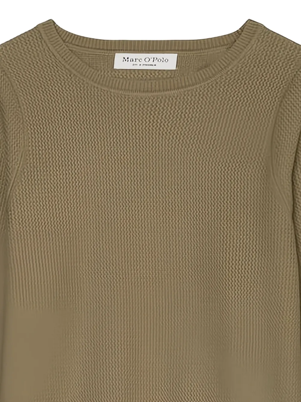 Marc O'Polo Trui met wafelpatroon Bruin