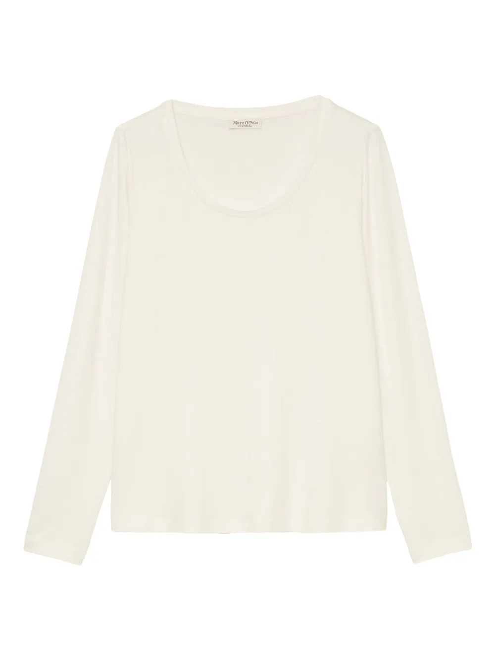 long-sleeve scoop-neck top