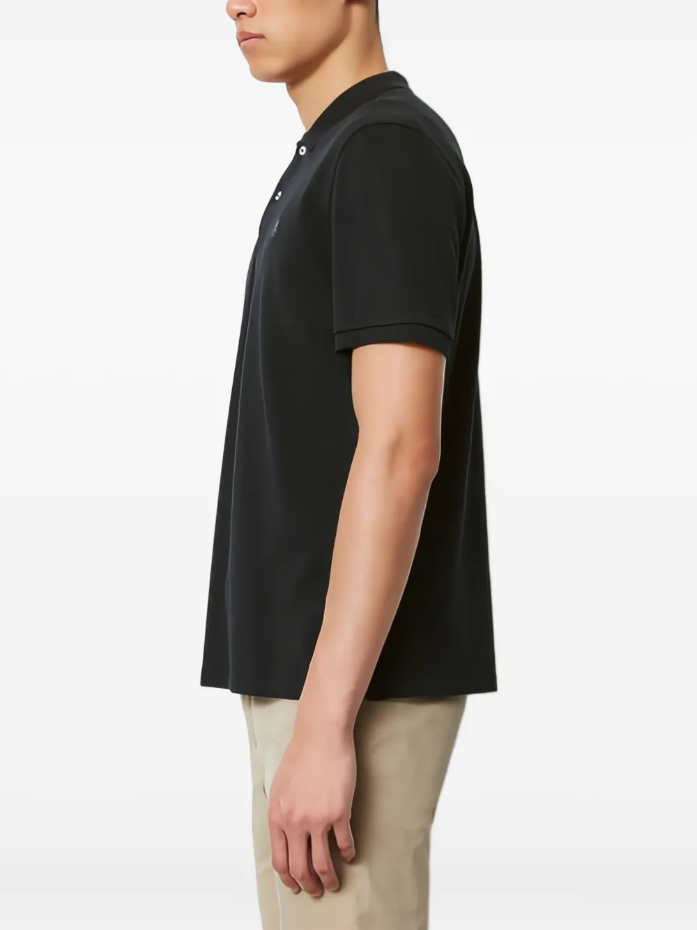 Marc O'polo Logo-embroidered Polo Shirt In Black