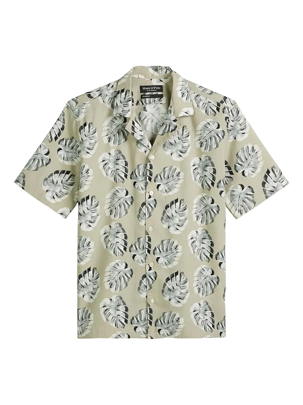 Marc O'Polo leaf-print short-sleeve shirt | Green | Image 1