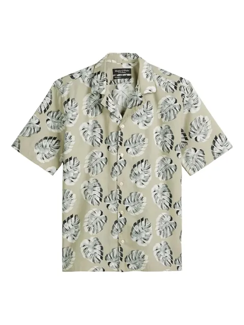 Marc O'Polo leaf-print short-sleeve shirt