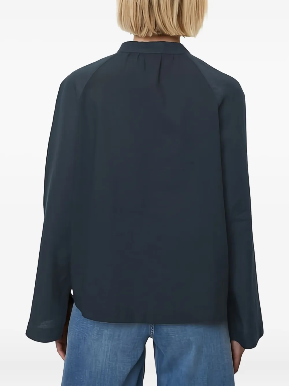 Marc O'Polo plunging neckline blouse - Blauw