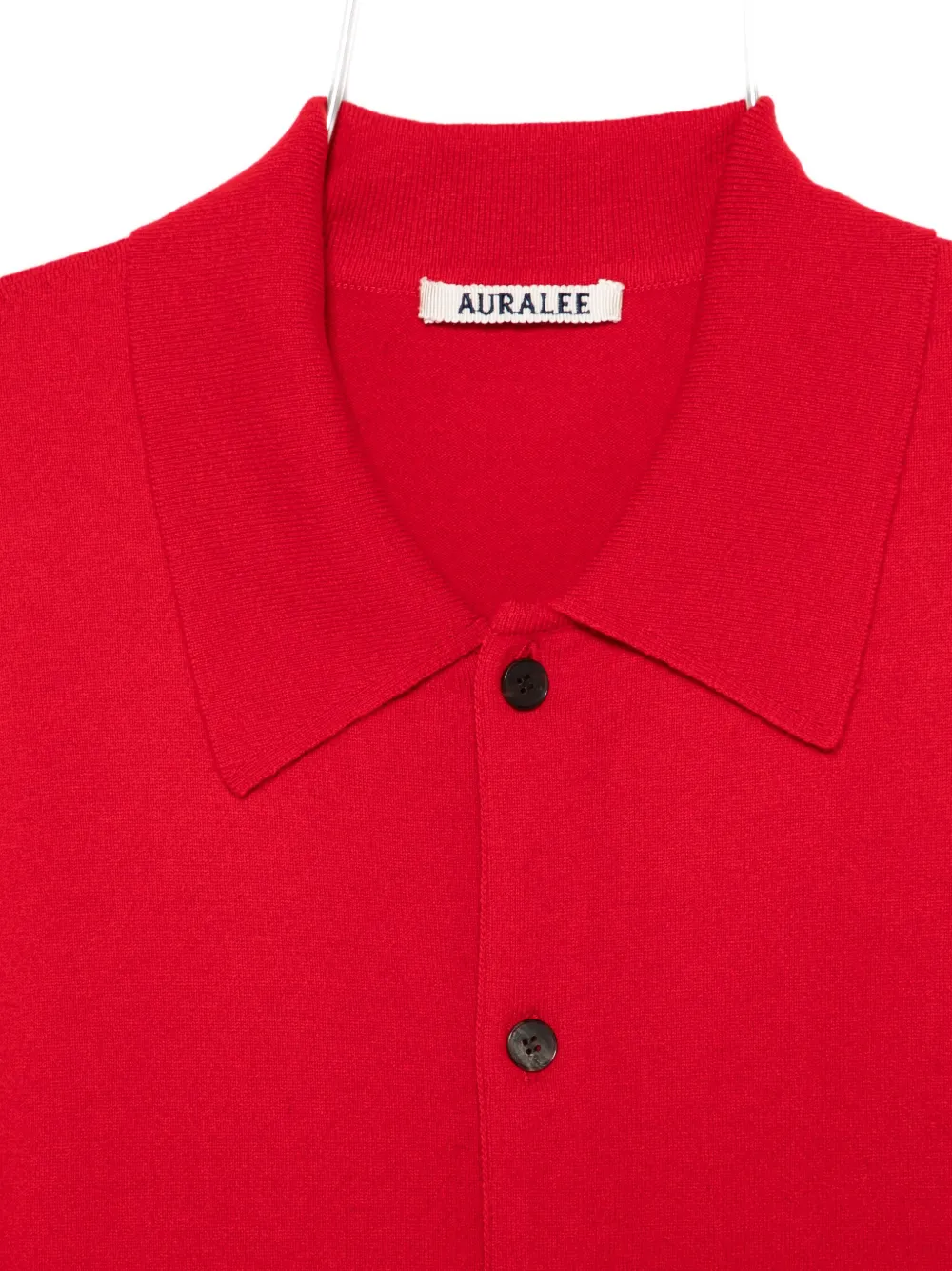 Auralee Knitted Cardigan In Red