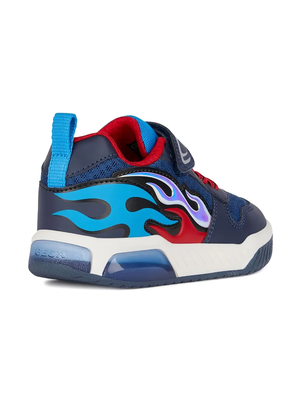 Geox Kids Inek flame-graphic sports sneakers Blue