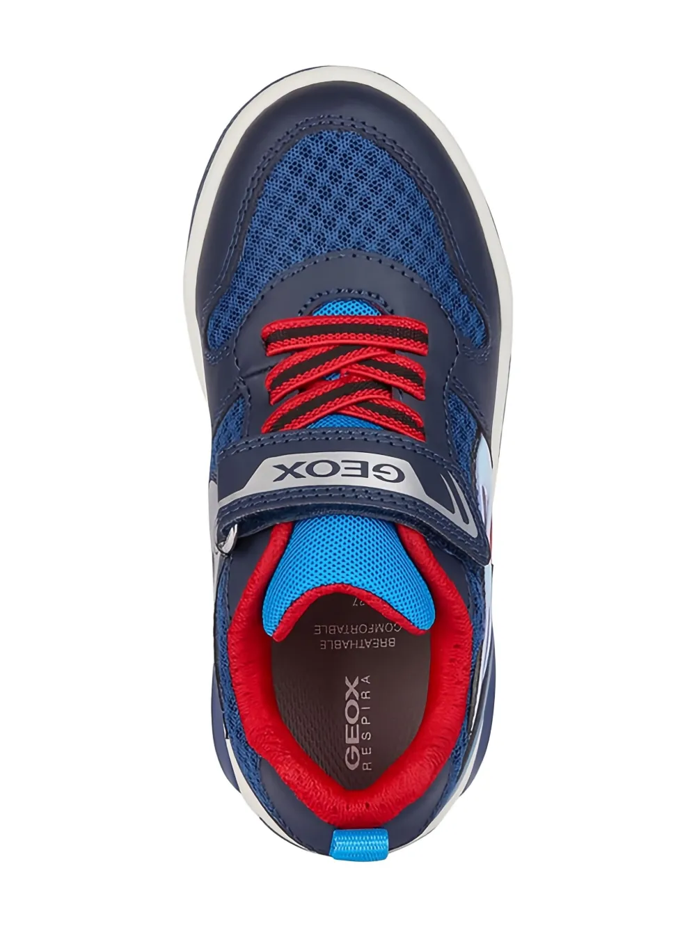 Geox Kids Inek flame-graphic sports sneakers Blue