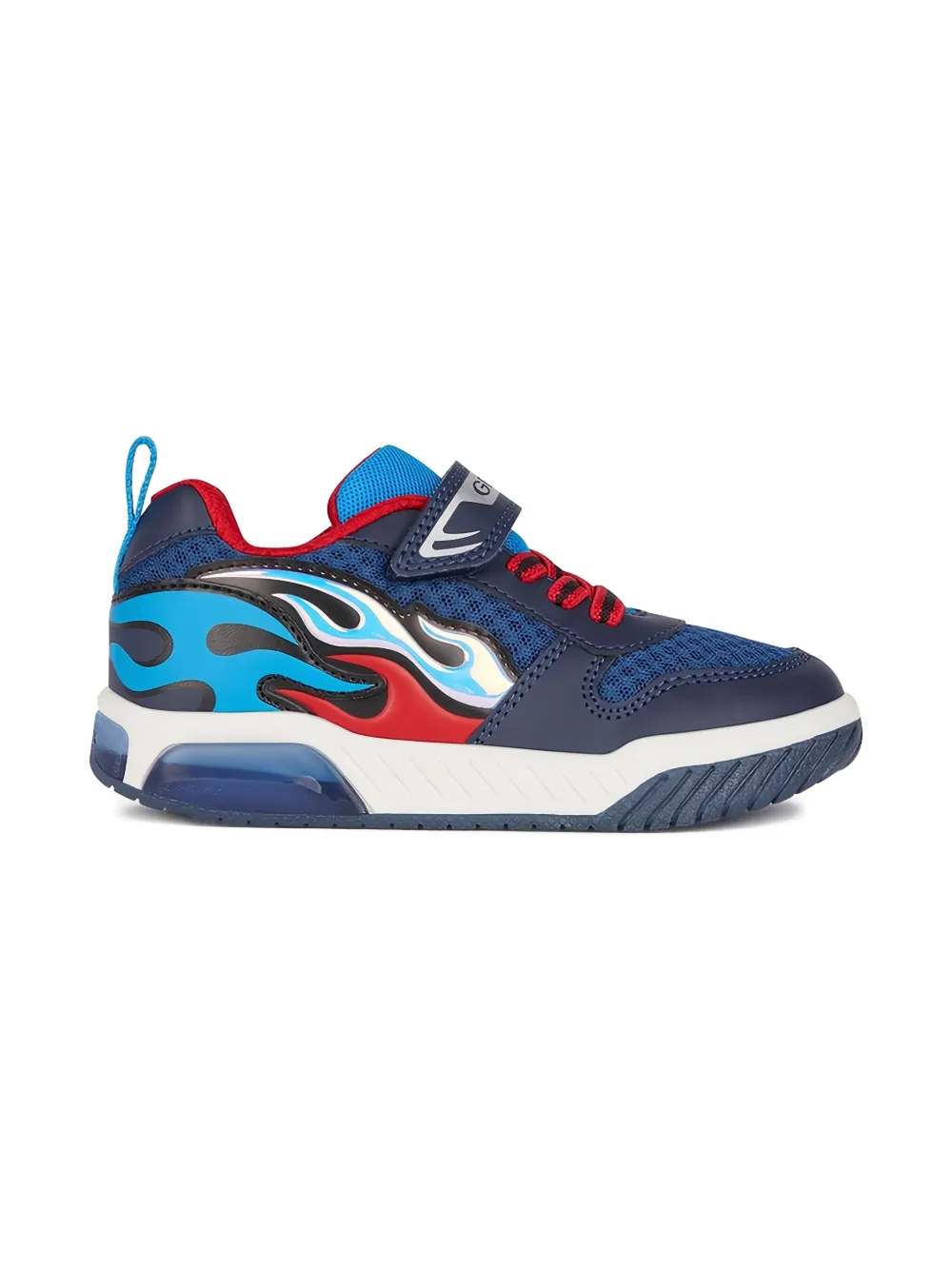Geox Kids Inek flame-graphic sports sneakers Blue