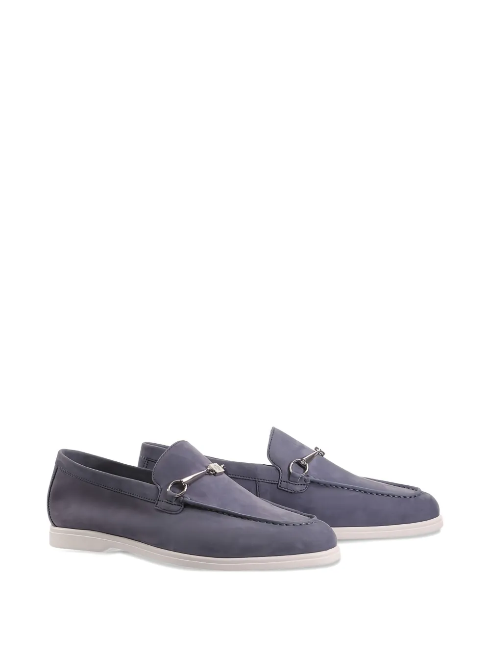 Hogl Joe horsebit-detail suede loafers - Blauw