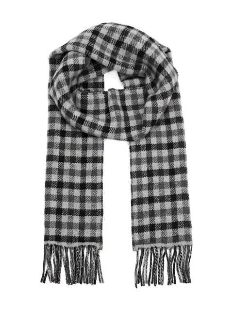 Marc O'Polo checked fringed scarf