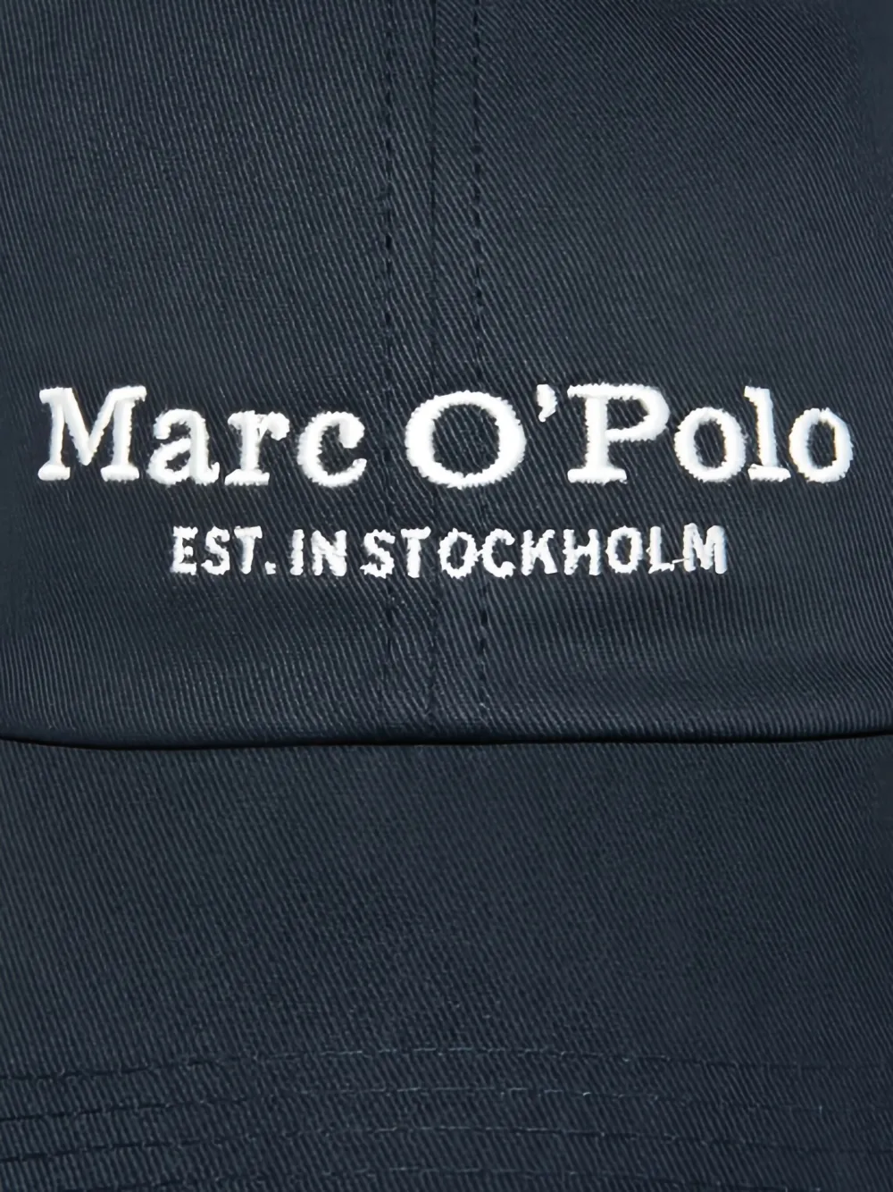 Marc O'Polo Pet met geborduurd logo Blauw